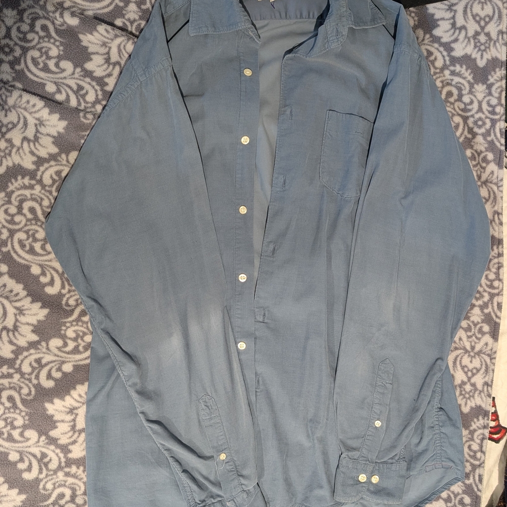 Hartford Blue Casual Button Down Shirt